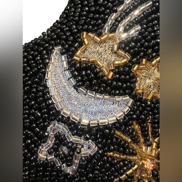 NWT VIRAL Moon & Stars Celestial Handcrafted Beaded Bag purse studio 12 - Picture 5 of 15